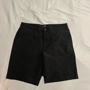 Faherty Men's Black Flat Front Shorts